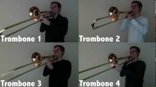 The Hobbit Far Over the Misty Mountain Cold  Trombone Multitrack [upl. by Alleras]