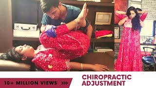 Sacrum and back pain adjustment chiropractic treatment chiropractorinindia [upl. by Wolfe]