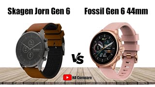 Skagen Jorn Gen 6 Hybrid vs Fossil Gen 6 44mm  HA Compare [upl. by Ecirad284]