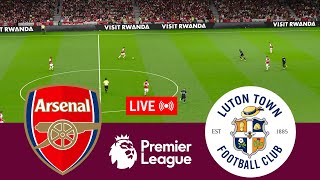 Arsenal vs Luton Town Premier League 2324 Full Match  Video Game Simulation PES 2021 [upl. by Rus292]