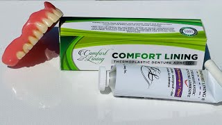 Comfort Lining Thermoplastic Denture Adhesive  Cushions Loose Dentures [upl. by Amlas]