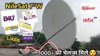 Nilesat Satellite 7W  How To Set and Scan Frequencies  Latest Updates 1000 Channels [upl. by Siari]