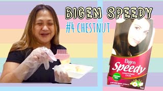 DIY BIGEN SPEEDY HAIR COLOR 4 CHESTNUT [upl. by Eelrak]