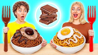 Schokolade vs Echtes Essen Challenge  Fantastische FoodHacks von Multi DO Challenge [upl. by Schwerin]