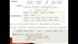 Complex Hyperbolic Functions [upl. by Acinod]