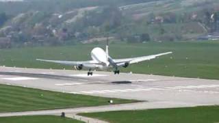 LOT Polish Airlines Boeing 767300ER SPLPA approaching EPKK 200409 [upl. by Marsh]