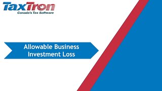 Allowable Business Investment Loss ABIL [upl. by Ihcego812]