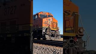 Tier 4 leads BNSF ballast train bnsftrains bnsf bnsfrailway [upl. by Seiber]