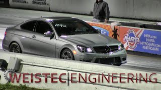 C63 AMG  Supercharged  Before and After 30 L Supercharger  14 Mile Testing  Road Test TV ® [upl. by Atrebla]