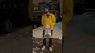 Use Snow Salt to melt Snow ❄️ in Canada 🇨🇦 shorts [upl. by Erej]