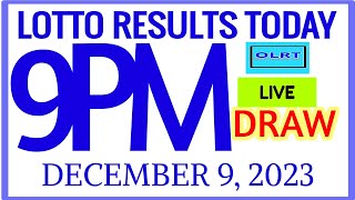 Lotto Results Today 9pm DRAW December 9 2023 swertres results [upl. by Barbette]