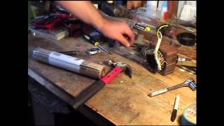 Intex Pump small AC motor Bearing Removal Setting and Reassembly [upl. by Nitsyrc]