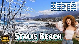 🌴Stalis Beach ☀️ 🇬🇷 Kreta greece stalidabeach crete 4k walkingtour [upl. by Valenta]