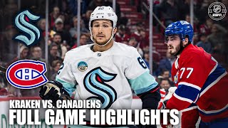 Seattle Kraken vs Montreal Canadiens  Full Game Highlights  ESPN NHL [upl. by Dnalerb]