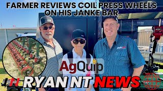 Coil Press Wheels on a Janke Bar  AgQuip Field Days  Review  Seeders amp Planting [upl. by Conni]