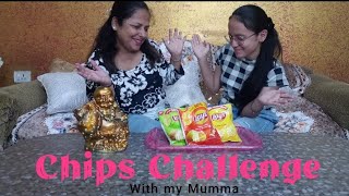 Blindfold Chips Challenge with my Mumma  Chips Challenge  Sinals Amazing World [upl. by Abdulla]