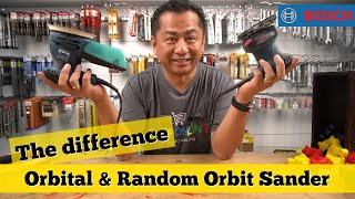 The Difference between Orbital Sander amp Random Orbit Sander  Bosch Power Tools Sanding Solutions [upl. by Enna301]