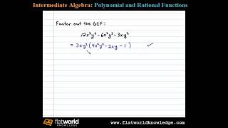 Factor out GCF of a Polynomial  Algebra fwk IA 040201 [upl. by Ahsinrev]