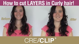 How to Cut LAYERS in Curly Hair  Layering Hair Easy at Home [upl. by Nylrem92]