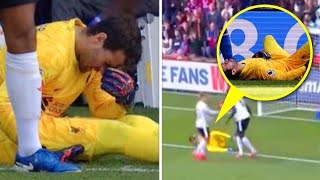 Alisson Becker injury 🔴 Alisson Becker HAMSTRING INJURY vs Crystal Palace  Liverpool vs Crystal [upl. by Kcirddes]