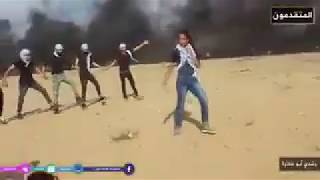 Palestinians Perform Palestinian Dabke in front of the Israeli snipers [upl. by Epoillac]