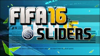 FIFA 16 Sliders  Final Set  with Preferenes [upl. by Yorker]