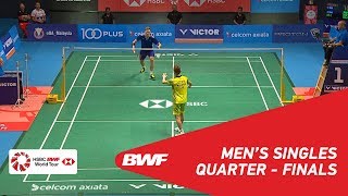 MS  Viktor AXELSEN DEN 1 vs LEE Chong Wei MAS 7  BWF 2018 [upl. by Kelvin465]