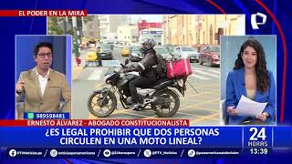 Expresidente del TC sobre prohibición de dos personas en moto lineal “no es constitucional” [upl. by Caitlin548]