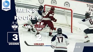 UConn Men’s Hockey Splits the Series vs UMass Winning Game Two in Storrs [upl. by Markman440]