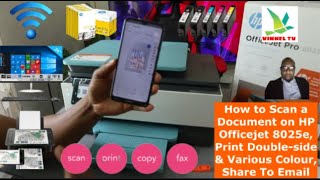 How to Scan a Document on HP Officejet 8025e Print Double side amp Various Colour Share To Email [upl. by Pincus58]