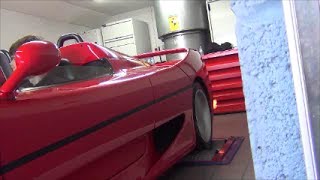 STRAIGHTPIPED FERRARI F50 INSANE F1 SOUNDS AND FLAMES [upl. by Leamhsi]