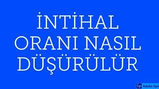 intihal oranı nasıl düşürülür [upl. by Ryann]