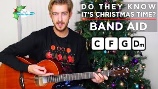 Do They Know Its Christmas Band Aid  Easy Christmas Songs On Guitar [upl. by Toinette]