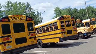 Fairfax County School Buses at Centreville Library [upl. by Gorey]