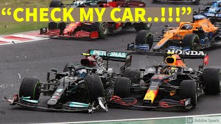 Max Verstappen TEAM RADIO after CRASH with Valtteri Bottas  Hungarian GP 2021 [upl. by Gomer]