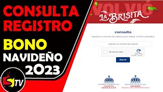 PLATAFORMA DE CONSULTA Y REGISTRO DEL BONO NAVIDEÑO 2023 [upl. by Hutner866]