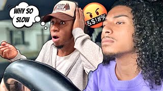 DRIVING SLOW To Get My Boyfriend REACTION HILARIOUS [upl. by Ecirtap]