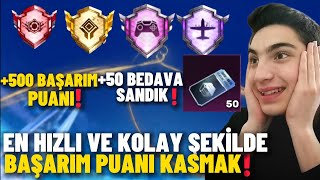 EN HIZLI VE KOLAY ŞEKİLDE BAŞARIM PUANI KASMAK😯 EN İYİ BAŞARIM GÖREVİ TAKTİKLERİ  PUBG MOBİLE [upl. by Dleifrag]