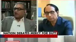 Subramanian Swamy asking Katju to plead for Sadhvi Pragya during Sanjay Dutt debate [upl. by Ahsikin]