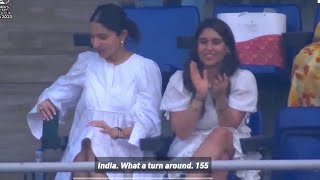 Anushka Sharma amp Ritika Sajdeh cheering in the stadium today india vs Pakistan [upl. by Asiel]