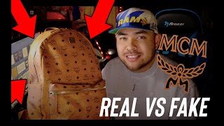 REAL VS FAKE MCM BACKPACK [upl. by Millwater630]