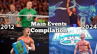 All Of WWE PPV Main Events Match Card Compilation 2012  2024 [upl. by Nalloh]