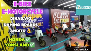 BAGONG TUKLAS NA E BIKE SHOP  BRANDED E SCOOTERS NAKA SALE  ESCOOTERY [upl. by Ycrad]