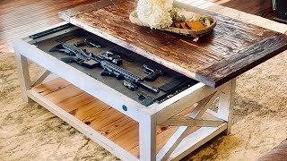 DIY Concealment Coffee Table  Farmhouse  Full Build [upl. by Veronica138]