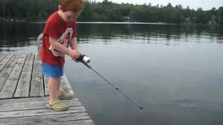 Boy catches fish in record time [upl. by Arahsit]