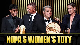 Lamie Yamal wins the 2024 Kopa Trophy 🏆  Barcelona Women win Team Of The Year  Balon dOr [upl. by Nahs194]