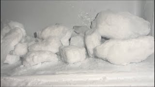 CLEAN MY FREEZER WITH ME  LEFTOVERS  ASMR ICE EATING [upl. by Nordin953]