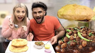 Making Pindi Chole Bhature with My American Fiancée [upl. by Anitahs]