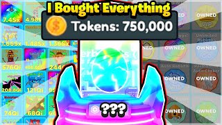 I Spent 750K Tokens To Buy EVERYTHING In Roblox Clicker Simulator [upl. by Hutson916]