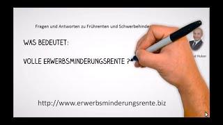 Video Volle Erwerbsminderungsrente FAQ [upl. by Maurise]